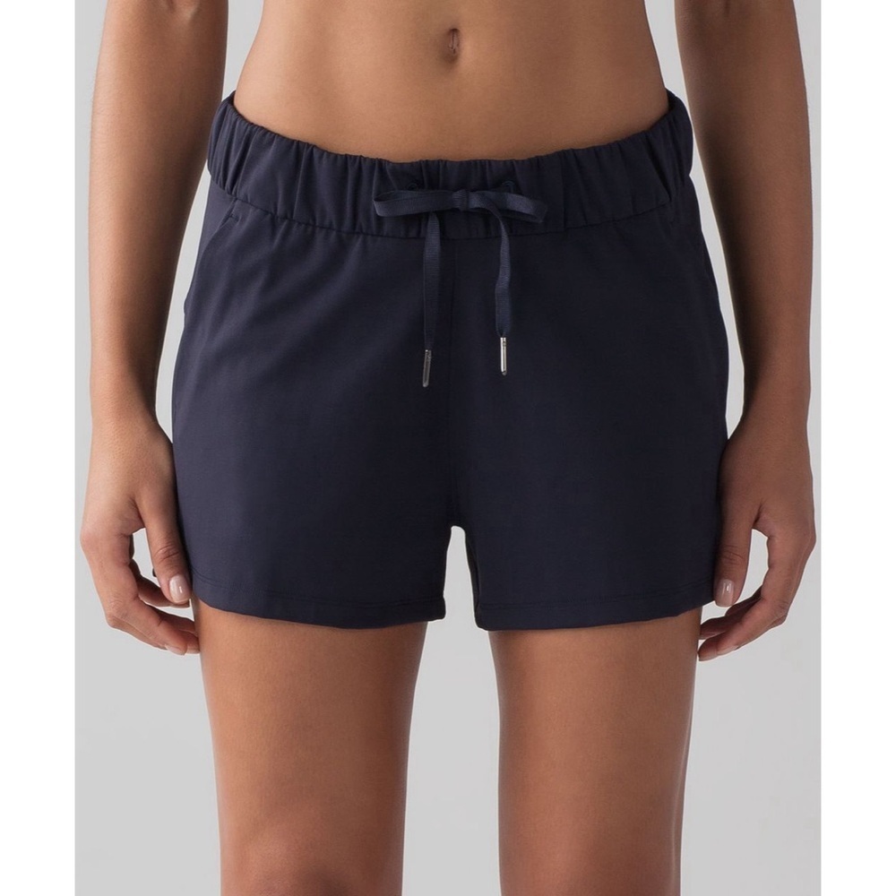 Lululemon - Dark Blue Woven On The Fly Shorts